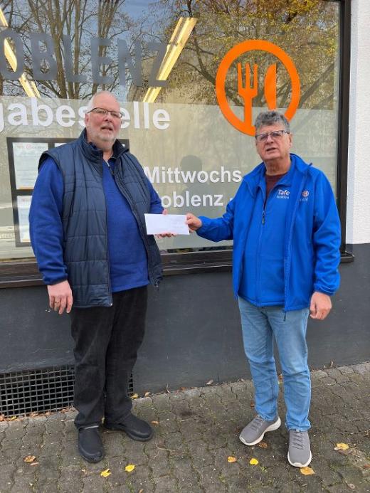 Spendenübergabe Tafel